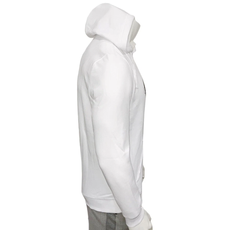 MSRP $111.99 NWT CALVIN KLEIN MENS WHITE LONG SLEEVE HOODIE SWEATSHIRT SIZE M XL - Image 2 of 4