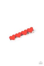 Paparazzi SENDING YOU LOVE red HAIRCLIP