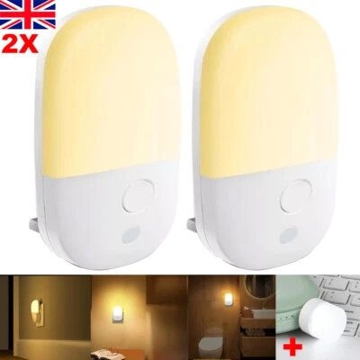 2Pack Night Light Plug in Wall, Automatic Night Light with Dusk to Dawn Sensor