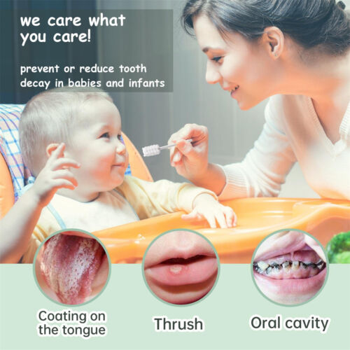 60/102 PCS Baby Tongue Cleaner Newborn Flexible Baby Oral Cleaner Super Soft - Picture 10 of 13
