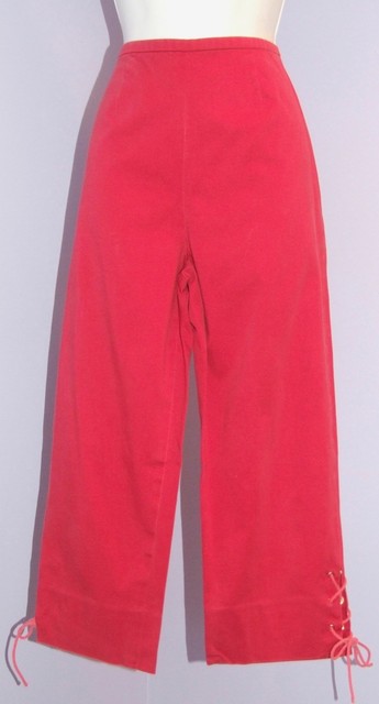 red capri pants womens