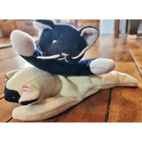 Vintage 1996 Ty Teeny Beanie Babies Zip & Chops McDonalds Plush Stuffed Animals