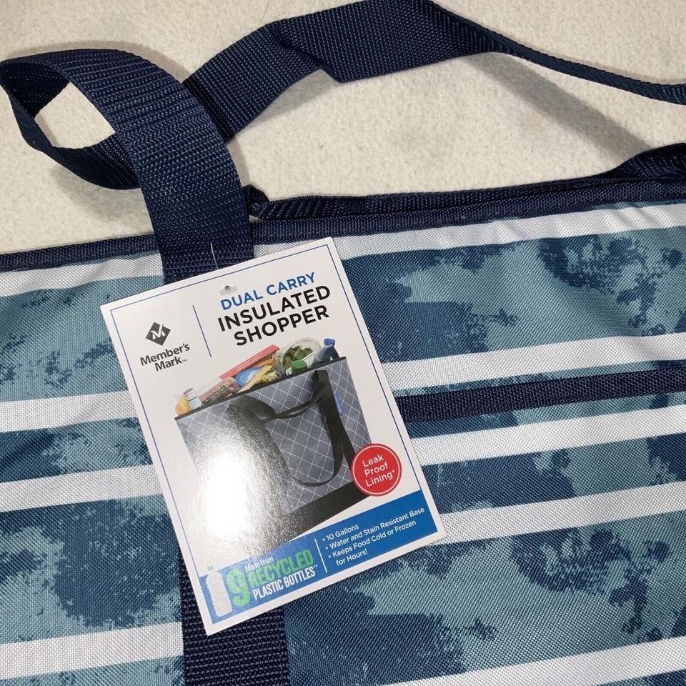 Sams Club Cooler Tote 25x17 Insulated Bag Member's Mark Shopper Blue ...
