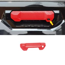Tailgate Door Handle Bowl Decor Cover For Toyota Tundra 22-2024 Red Carbon Fiber