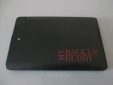 Black Ultra-Thin Oneken 2000mAh Power Bank w/ Built-in Charger