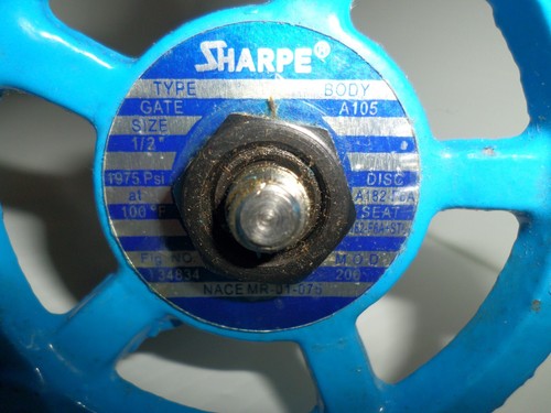 ⭐NEW⭐ Sharpe Gate Valve 34834 1/2" NPT 1975-PSI A105 - Picture 4 of 11