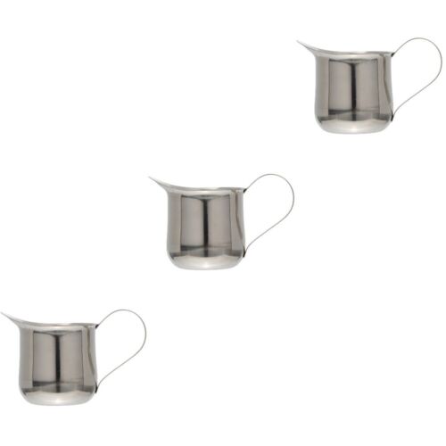  3 PC Coffee Foam Pitcher Espresso Bell Stainless Steel Coffee Mug - Picture 1 of 12