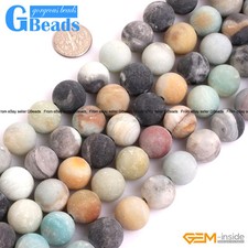 Natural Multi-Color Amazonite Gemstone 2.5mm Big Hole Round Beads Free Shipping