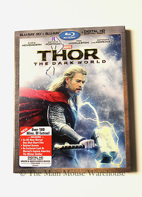Authentic Marvel Thor 2 The Dark World 3D Blu-ray Digital Copy