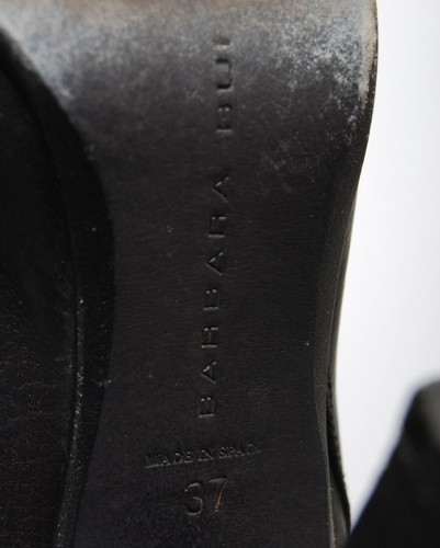 Barbara Bui High Heels Boots Black Leather Stilettos Knee High Booties Sz EU 37 - Picture 13 of 15