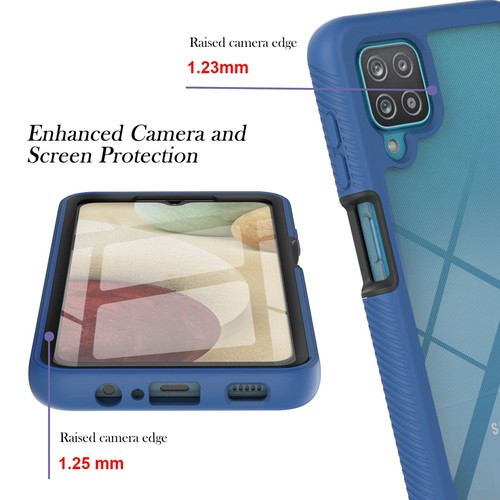 For Samsung Galaxy A12 Full Body Clear Case With Built-in Screen Protector Cover - Picture 28 of 29