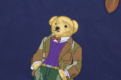 Polo Ralph Lauren Canvas Polo Bear Tote Bag Shoulder Bag with