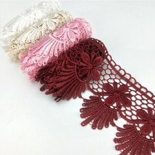 DIY Lace Trim Embroidered Edge Ribbon Costume Decor Applique Fabric Sewing Craft