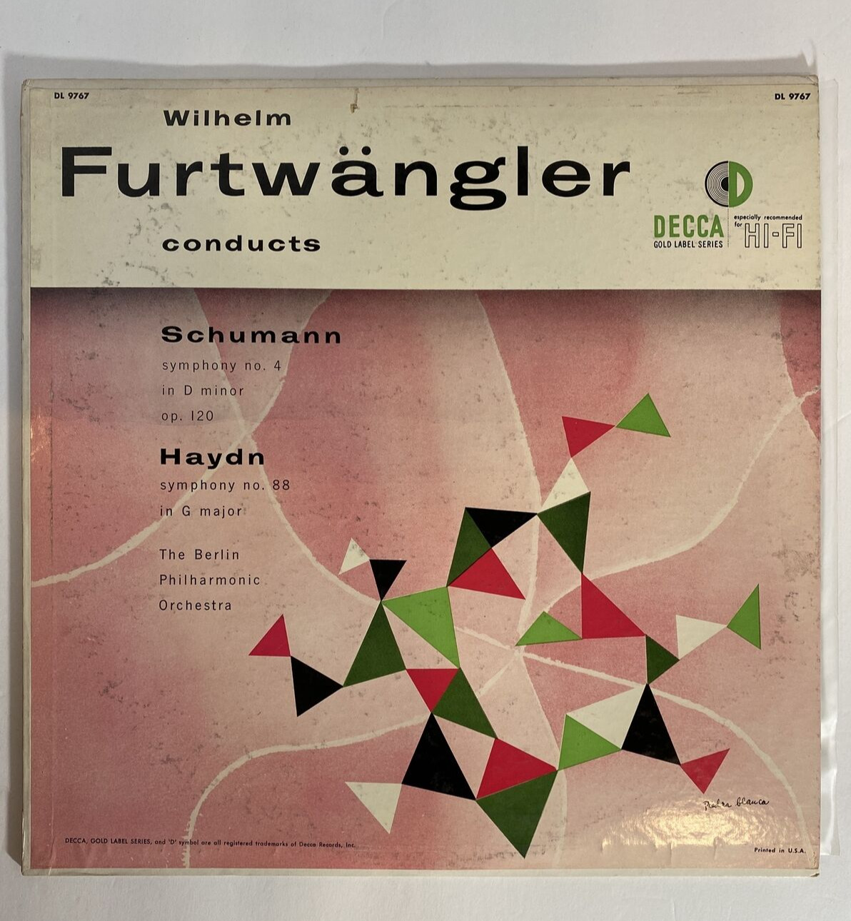 Furtwangler Conducts Berlin - Schumann 4, Haydn 88, Decca DL 9767