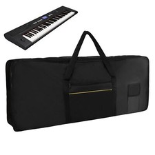 61-Key Electric Keyboard Case Bag Portable Piano Carrying Case with Pockets