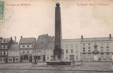 België - RONSE Renaix (W. Vl.) Het centrale plein - De obelisk