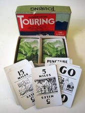 VTG PARKER BROTHERS TOURING FAMOUS AUTOMOBILE CARD GAME IMPROVED EDITION 1947