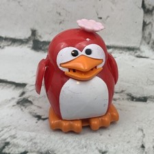 Collectible Vintage Wind Up Toy Walking Penguin Red W Pink Hat