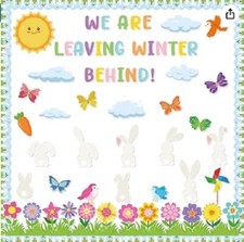 Spring Bulletin Board Decorations 144Pcs Classroom Bulletin Board Decor Cutouts