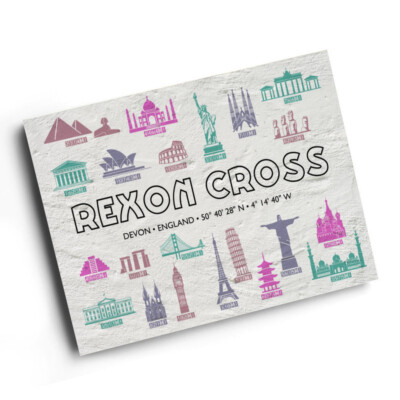 A3 PRINT - Rexon Cross, Devon, England - World Landmarks
