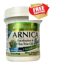 Arnica Pain Relief 3 in 1 Ointment with Eucalyptus and Tea Tree Oil 2.5 oz