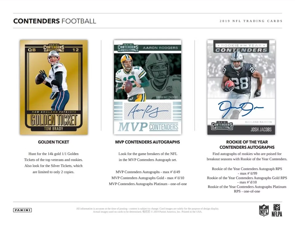 2019 Panini Contenders Football Factory Sealed Hobby Box - Image 4 of 4
