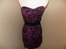 Silence + Noise Urban Outfitters Strapless Dress Purple/Black Size M