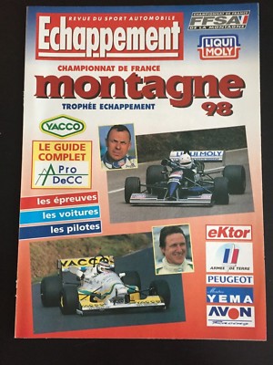 Programme Officiel – Critérium Des Cévennes 1998 – Sport Auto