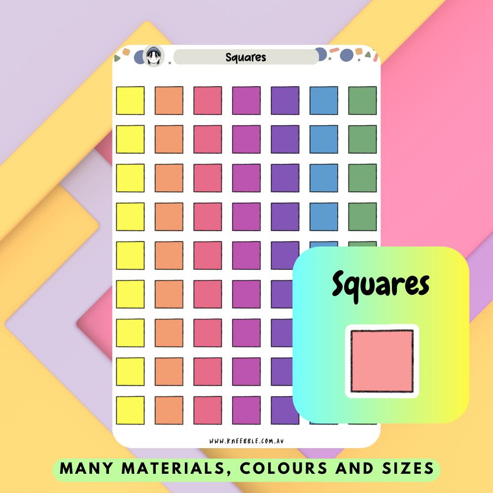 Square Shape Planner Stickers