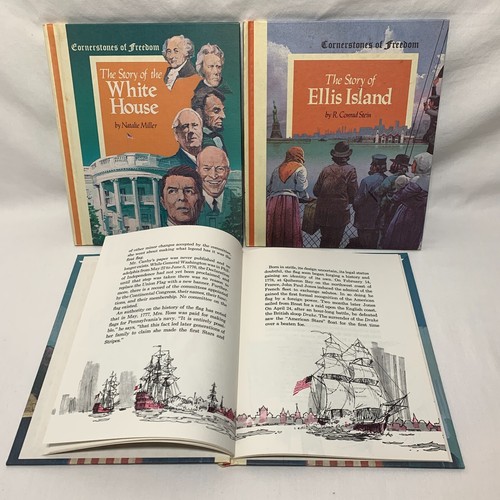 3 CORNERSTONES OF FREEDOM Books White House/Ellis Island/Old Glory - Picture 3 of 6