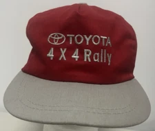 Retro Toyota 4x4 Rally Hat Red Gray USA Snapback Baseball Cap Colorado