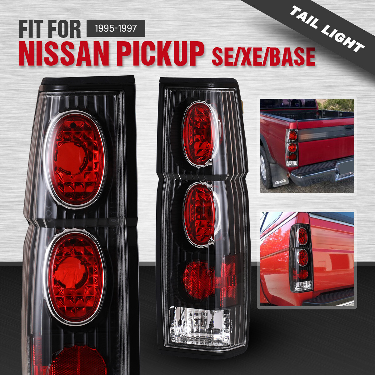 For 95-97 Nissan Pickup 86-94 Hardbody D21 Tail Lights Altezza