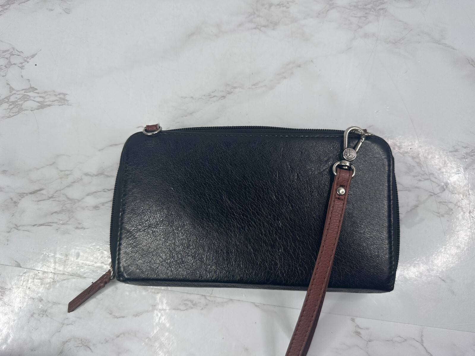 The Sak Convertible 3 in 1 crossbody Wristlet Distressed Black Brown eBay