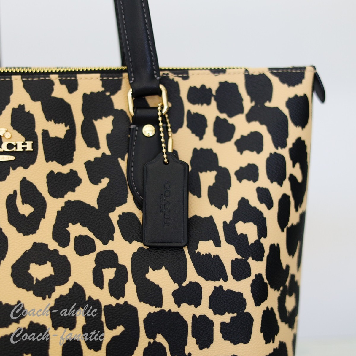 トートバッグ COACH Gallery Tote Bag With Leopard Print CY347 s-l400.jpg
