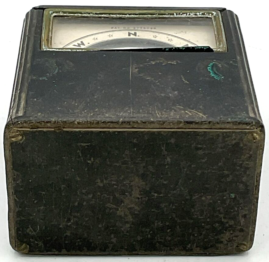Vintage Aqua Survey Instruments Cincinnati OH Leather Case Dip