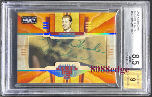 2008 CELEBRITY CUTS AUTO: DON AMECHE #1/1 AUTOGRAPH"COCOON" OSCAR WINNER BGS 8.5 - Picture 1 of 6
