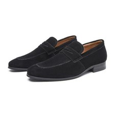 Retro Style Slip On Formal Business Dress Suede Leather Men Spring Shoes British