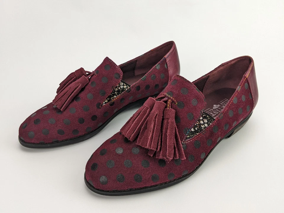 Zapato Mocasín L'Artiste By Spring Step KLASIK Borla Mujer 7.5/38 Burdeos Foto 2 de 4