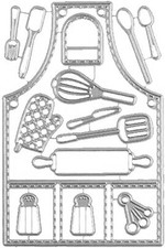 Dies for Card Making Kitchenware Apron, Scrapbooking Die-Cuts, Metal Cutting ...