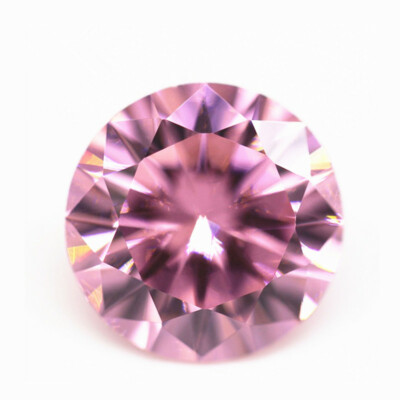 Pink Sapphire 9mm 4.68Ct Round Faceted Cut Shape AAAAA VVS Loose Gemstone