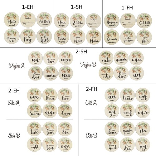 6Pcs Infants Photography Souvenir Props Monthly Recording Card - Picture 7 of 10