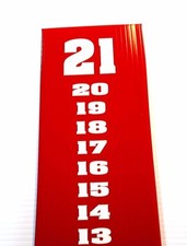 White on Red Cornhole Scoreboard - School Football Color Theme