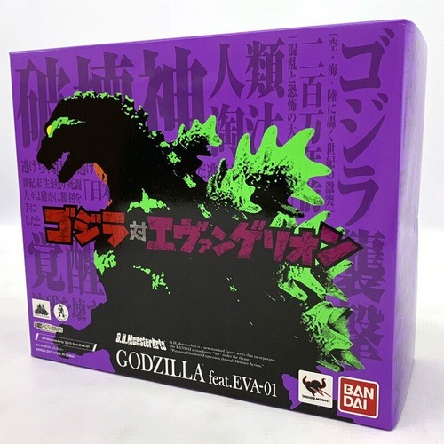S.H.MonsterArts Godzilla feat. EVA-01 Action Figure 16.5cm 6.5" BANDAI JAPAN - Picture 3 of 15