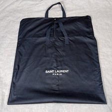 Saint Laurent Paris Travel Garment Bag Black Waxed Fabric Jacket Dust Cover