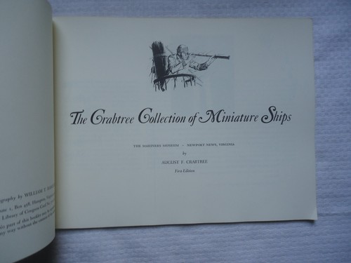 THE CRABTREE COLLECTION OF MINIATURE SHIPS MARINERS MUSEUM AUTHOR SIGNED BOOK - Picture 2 of 5