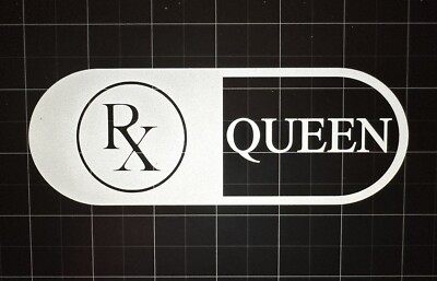White 6 x2  RX Queen Pill vinyl decal car window sticker DEFTONES
