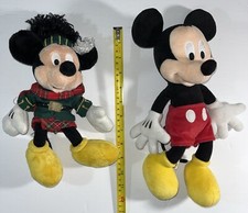 Mickey Mouse Plush, Official Disney Toy, Lot Of 2, Good Condition Walt Disney