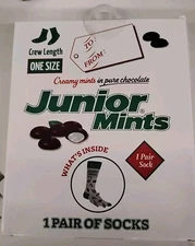 Junior Mints Socks Novelty Socks Candy Crew Sockopath Tootsie w/ Gift Box Unisex