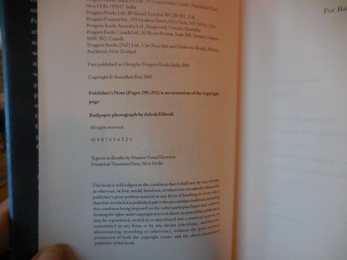 Roy, Arundhati - Algebra of Infinite Justice - Signed - 1st/1st - Picture 3 of 3