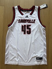 NEW Adidas DONOVAN MITCHELL #45 Louisville Cardinals White Jersey Medium